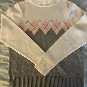 Liz Claiborne Cream Ribbed Sweater